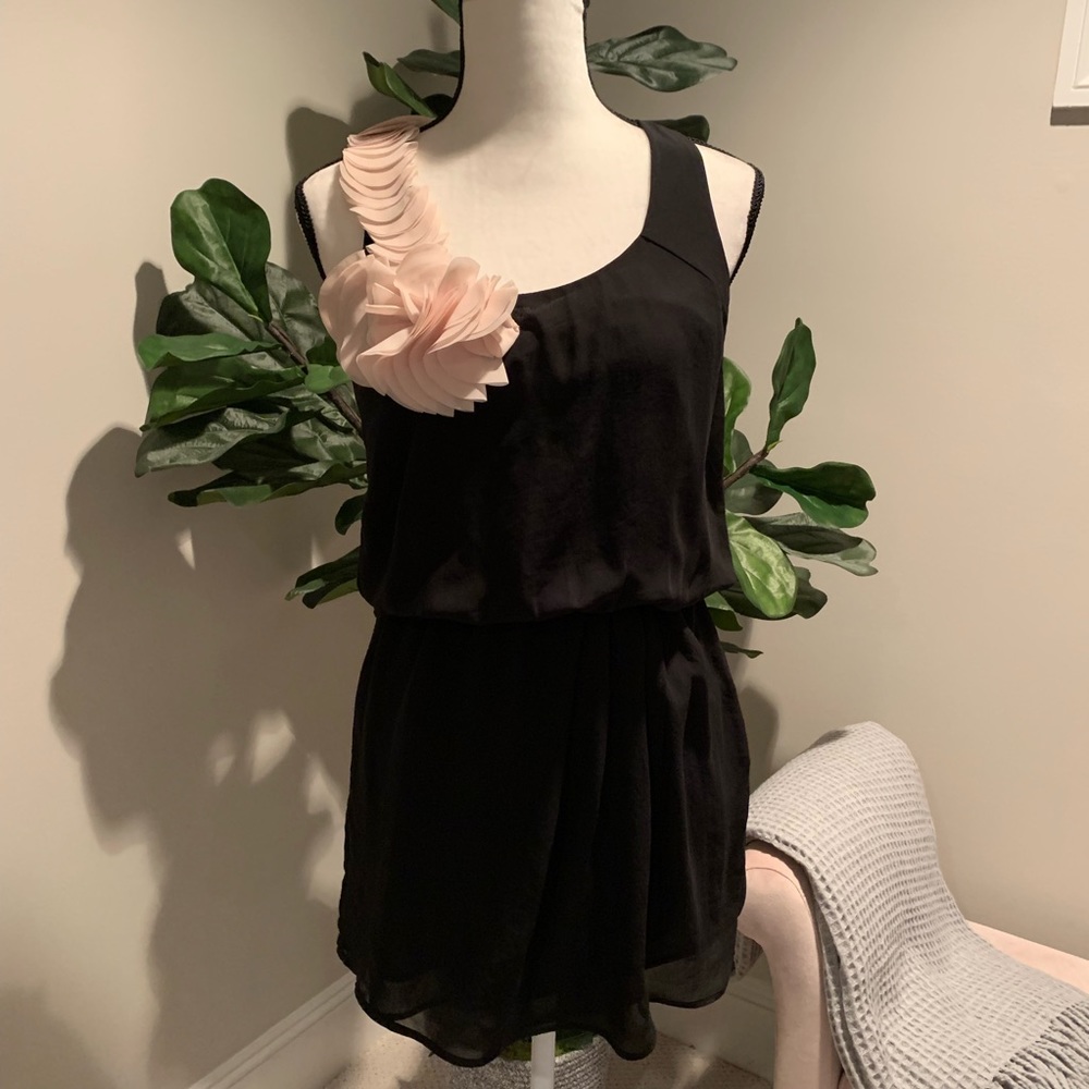 Flowy black racerback dress